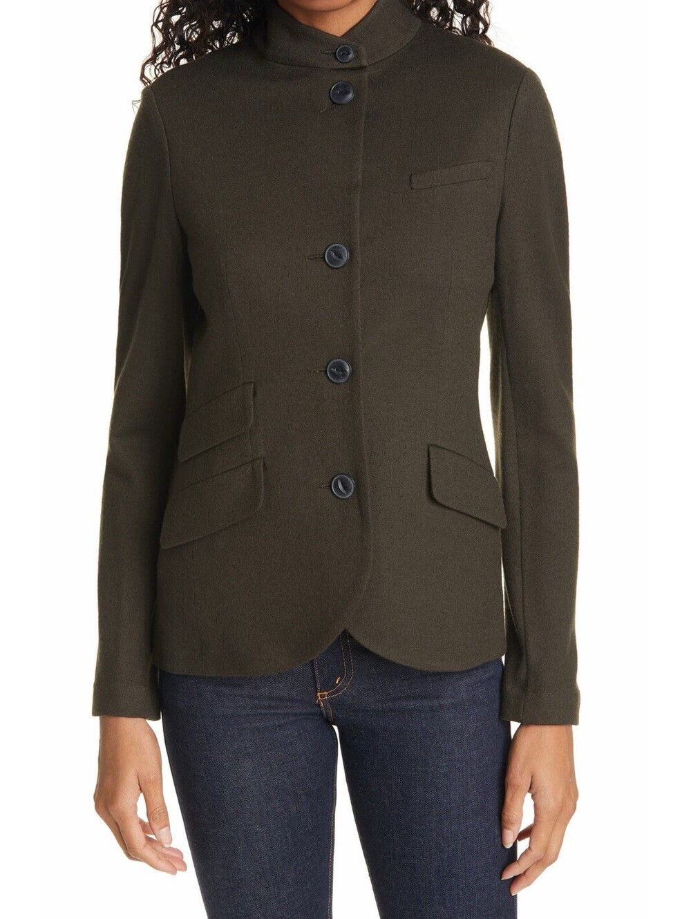 New Rag & Bone Slade Wool Blazer In Armygrn Size 4 $588